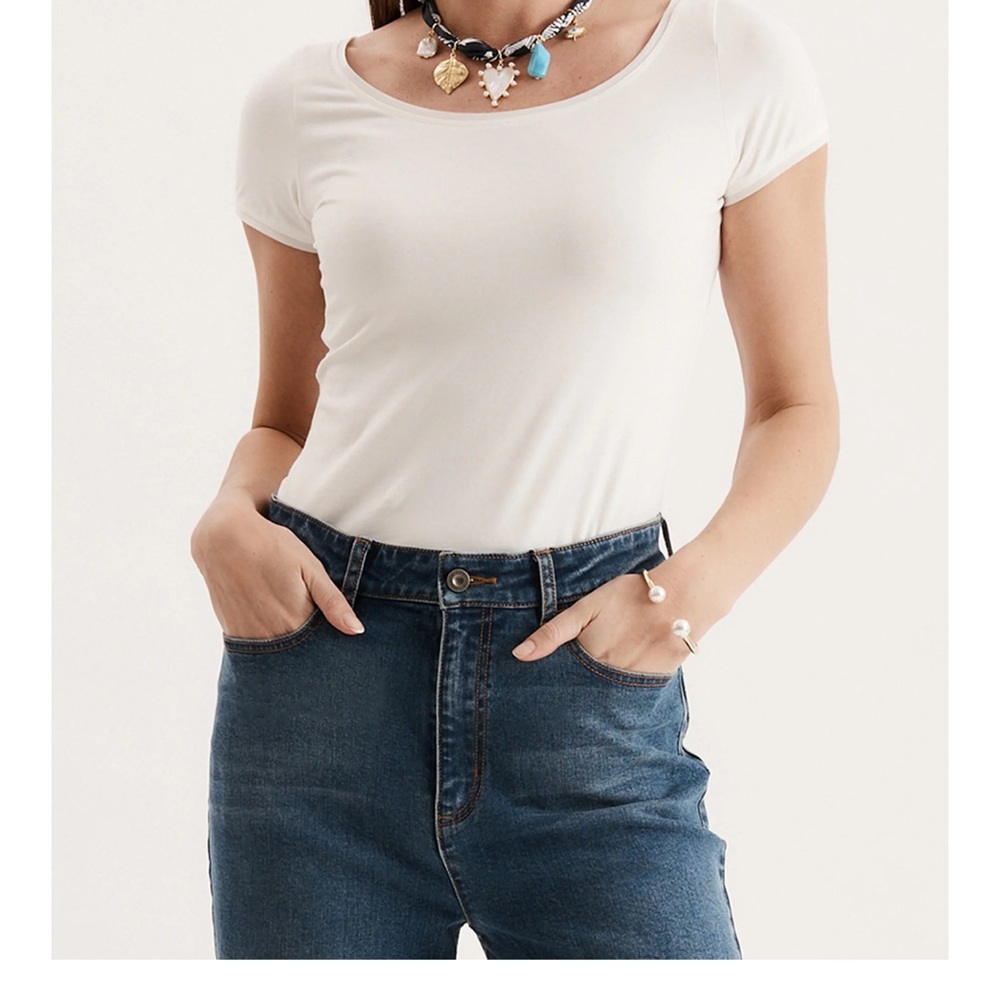 Tyler Boe The Perfect White Tee Short Sleeve Scoop Neck T-Shirt NWT